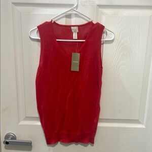 Chico's Red Fitted Sleeveless Tank Top